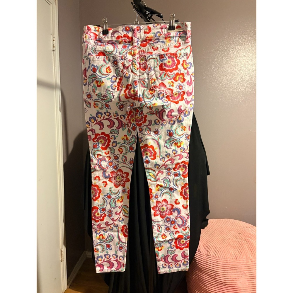 Anthropologie Pilcro and the Letterpress Womens Jeans 26 Mid Rise Skinny Floral - Picture 3 of 6